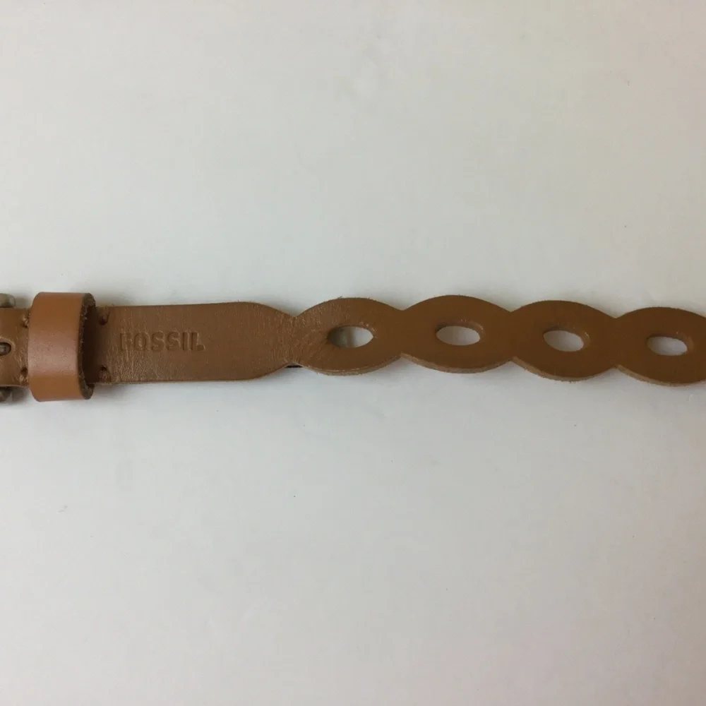 FOSSIL Women's Belt Cut Out Leather Brown